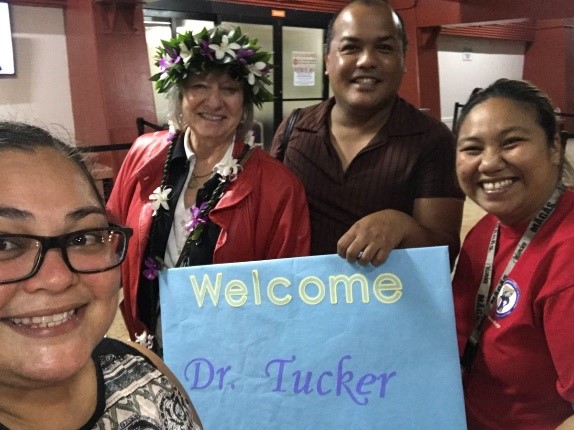 Bethanie Tucker is welcomed to Saipan
